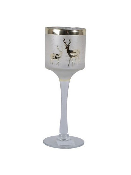 Kielich złoty z reniferami ze złotą obwódką wysoki Chalice 155