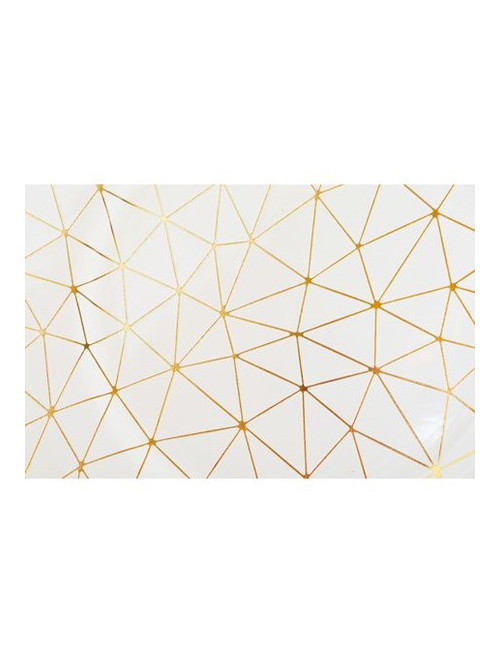Podtalerz biały w złoty wzór geometryczny Alisma 155 - photo #1