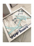 Komplet ręcznik + szlafrok dziewczęcy po kąpieli  z napisem  Princes  biały z niebieskim Livia  157 - photo #4