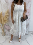 Sukienka maxi ażurowa biała Olena 09 - photo #1