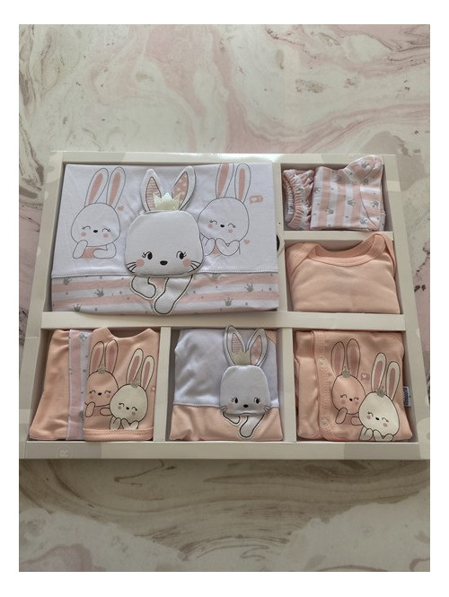 Maxi komplet ubranek dziecięcych z królikami brzoskwionowy Sweet 157 - photo #1