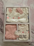 Mini komplet ubranek dziecięcych z króliczkiem brzoskwiniowy Babies 157 - photo #0