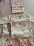 Mini komplet ubranek dziecięcych z króliczkiem brzoskwiniowy Babies 157 - photo #3
