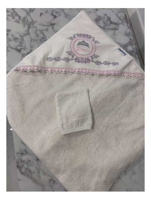 Ręcznik kąpielowy z napisem Princess różowy Miluś 46 - photo #0
