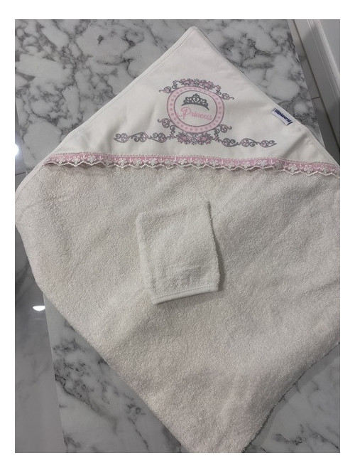 Ręcznik kąpielowy z napisem Princess różowy Miluś 46 - photo #1
