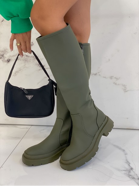 Buty kozaczki a'la trapery khaki Assel 68