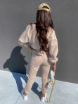Komplet bluza + spodnie beżowy z broszką korony Aline 74 - photo #4