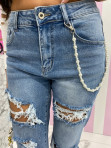Spodnie jeansowe mom fit z dziurami i perełkami Ulion 17 - photo #6