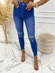 Spodnie jeansowe z dziurami i przetarciami niebieskie Lomna 09 - photo #0
