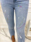 Spodnie jasny jeans z plamkami Katel 49 - photo #5