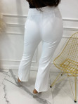Spodnie eleganckie z złotymi guzikami białe Patrai 09 - photo #4