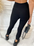 Komplet prążkowany top +legginsy  czarny Roksa 108 - photo #5