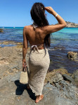 Komplet  plażowy spódnca +top z kamyczkami beżowy Santorini 89 - photo #4