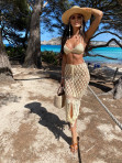 Komplet na plaże stanik + spódnica  kremowy Dizo 89 - photo #1