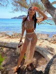 Komplet plażowy top i spódnica pleciony karmelowy Aris 89 - photo #3