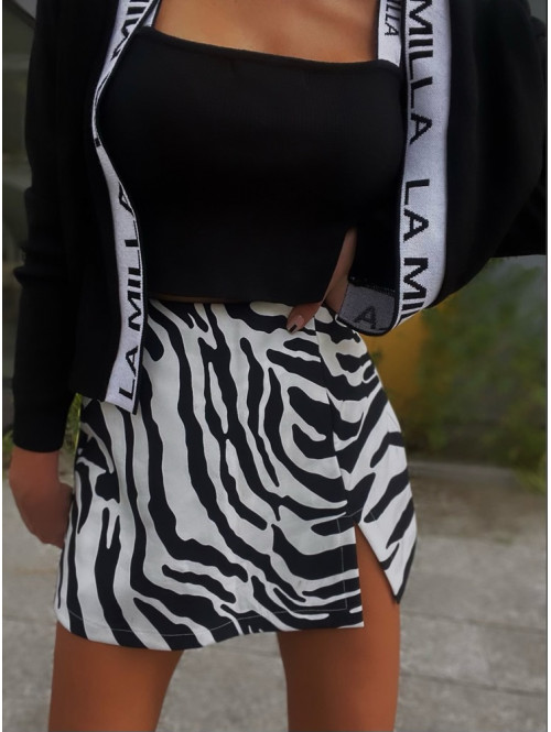 Spodenko - spódniczka z wzorem zebry czarno - białe Zaria 25 - photo #10
