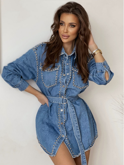 Koszula z dżetami i paskiem jeans Lilsa 26