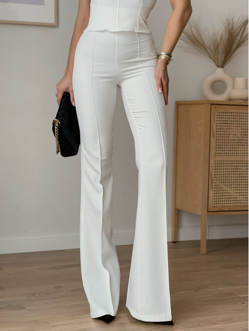 Spodnie eleganckie biała Iryna 25 - photo #0