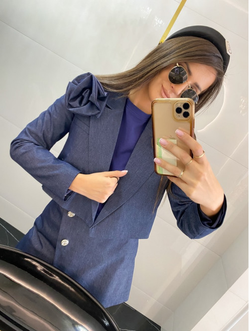 Marynarka o krótszym kroju ala'jeans różą Ewa 25 - photo #6