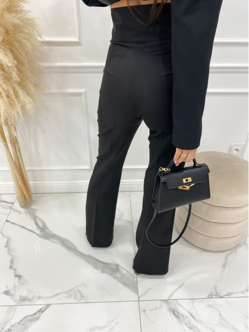 Spodnie eleganckie czarne Iryna 25 - photo #15