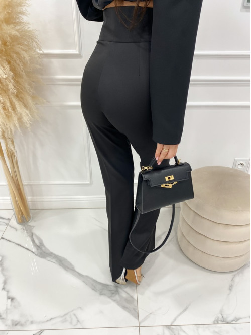 Spodnie eleganckie czarne Iryna 25 - photo #16