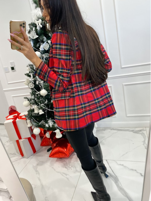 Czerwona Marynarka w kratę Melhio 17 - photo #7