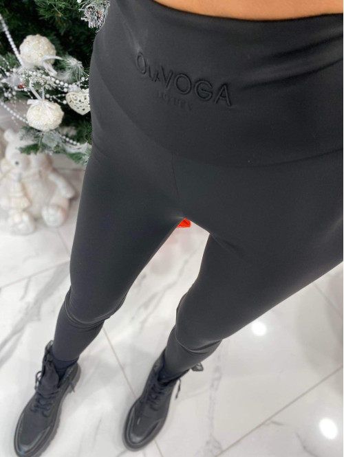 Legginsy z wiązaniem czarne Bow 20 - photo #1