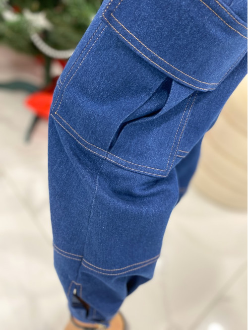 Komplet kurtka + spodnie joggery jeansowy Wiktores 48 - photo #10