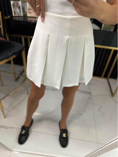Spodenko-spódnica plisowana biała Crisilla 25 - photo #2