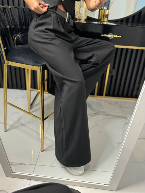 Komplet kamizelka + szerokie spodnie Valery czarny  54 - photo #10