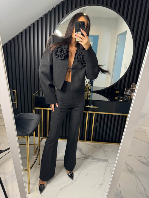 Spodnie eleganckie czarne Iryna 25 - photo #1