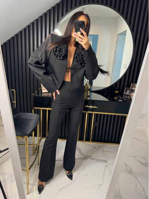 Spodnie eleganckie czarne Iryna 25 - photo #2
