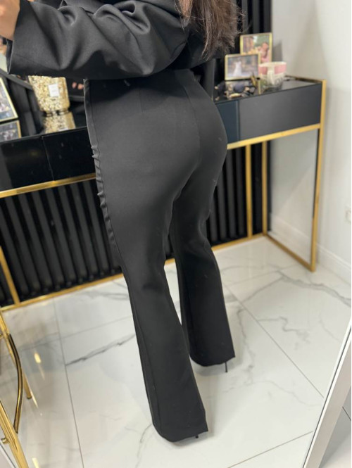 Spodnie eleganckie czarne Iryna 25 - photo #17