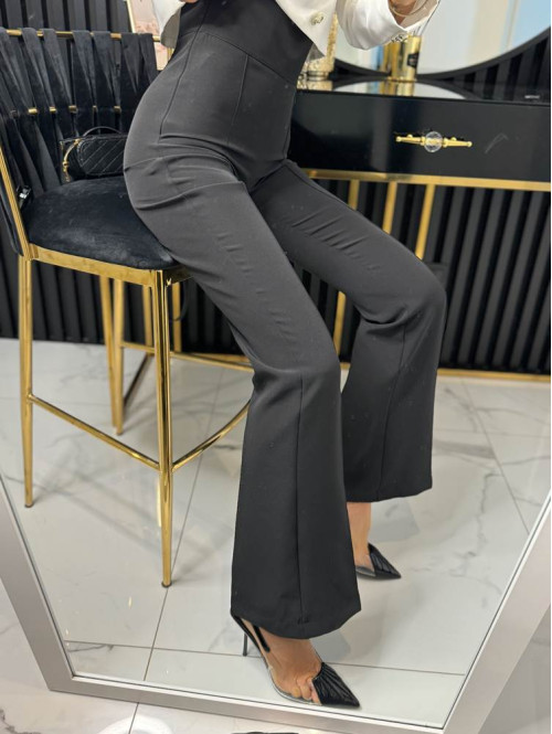 Spodnie eleganckie czarne Iryna 25 - photo #24