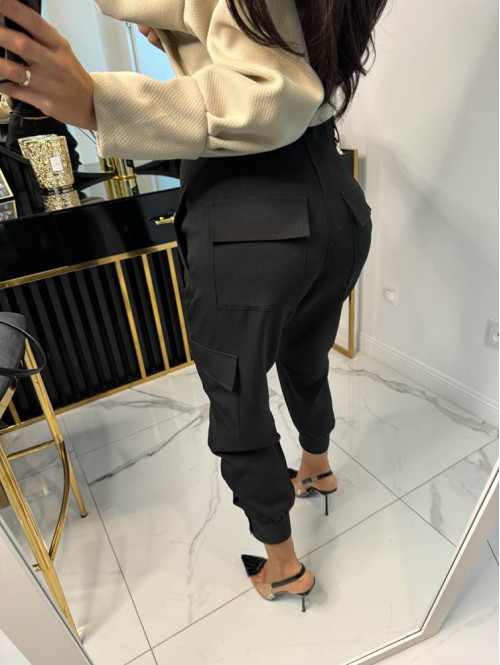 Spodnie z kieszeniami czarne Girla 48 - photo #5
