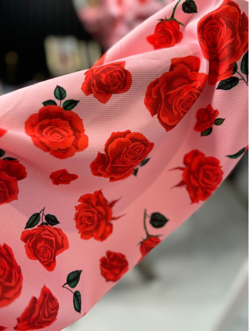 Sukienka mini w róże SPRING BOOM różowa 172 - photo #7