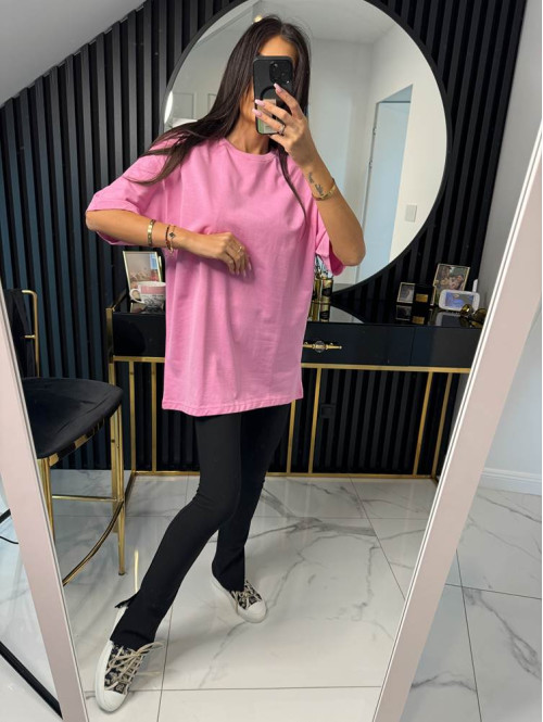 T-shirt długi MELANIA różowy 31 - photo #0