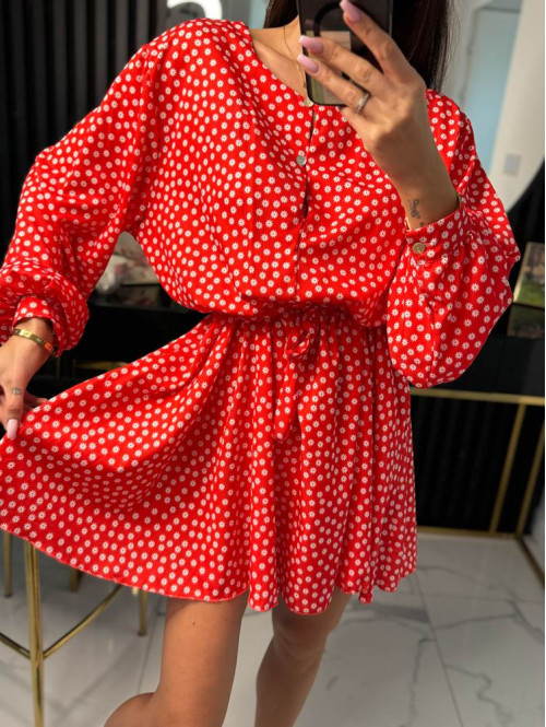 Sukienka mini w stokrotki SPRING BOOM czerwona 172 - photo #15
