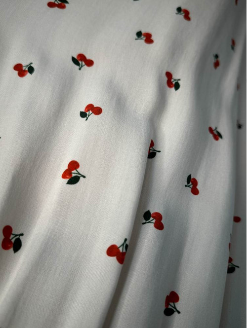 Spódnica midi z rozporkiem w wiśnie Ayla biała 172 - photo #2