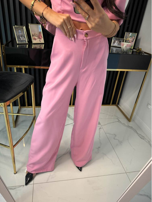 Komplet top hiszpanka +spodnie VANESSA różowy 26 - photo #5
