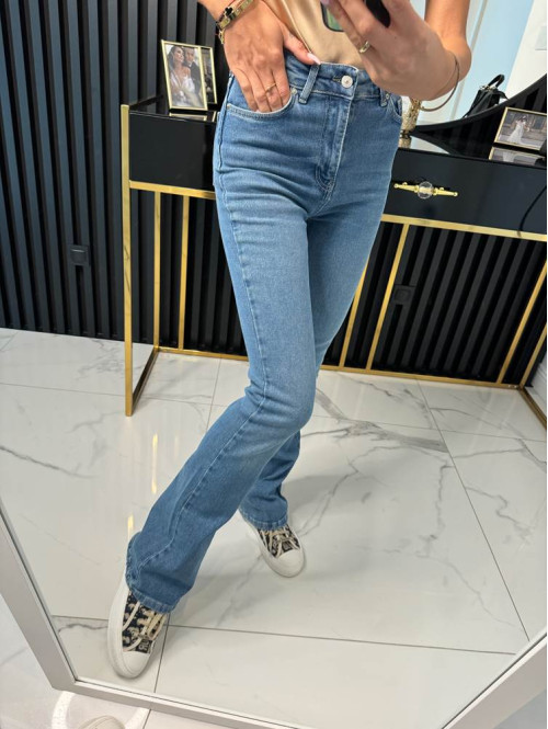 Spodnie dzwony jeansowe MARTINA niebieskie 31 - photo #3