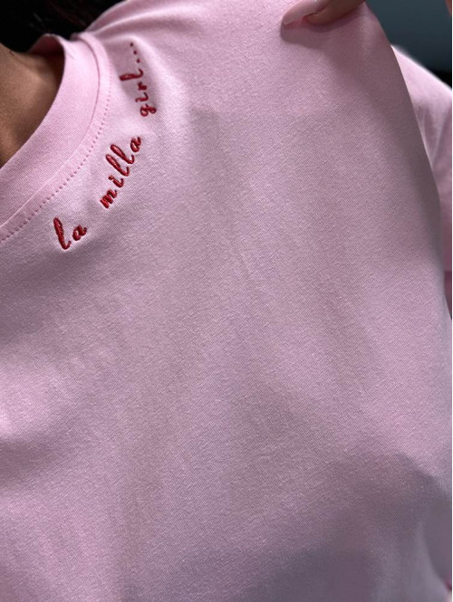 T-shirt z nadrukiem la milla girl różowy Alicia 25 - photo #4