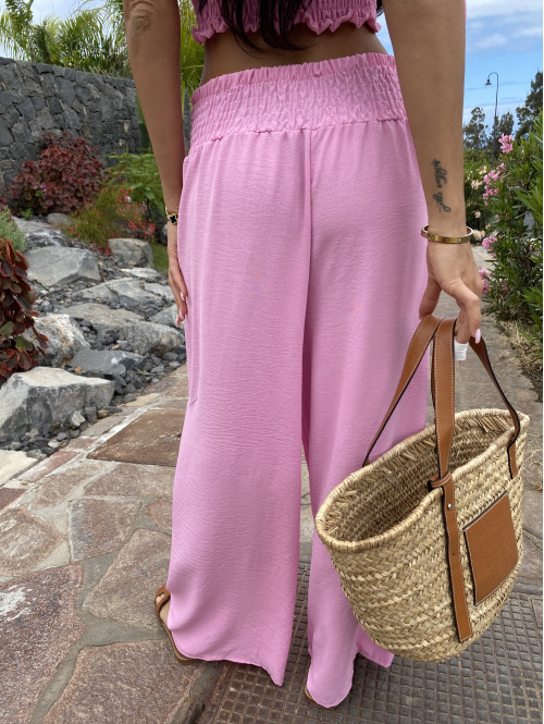 Komplet top + szerokie spodnie Madeline różowy 17 - photo #10