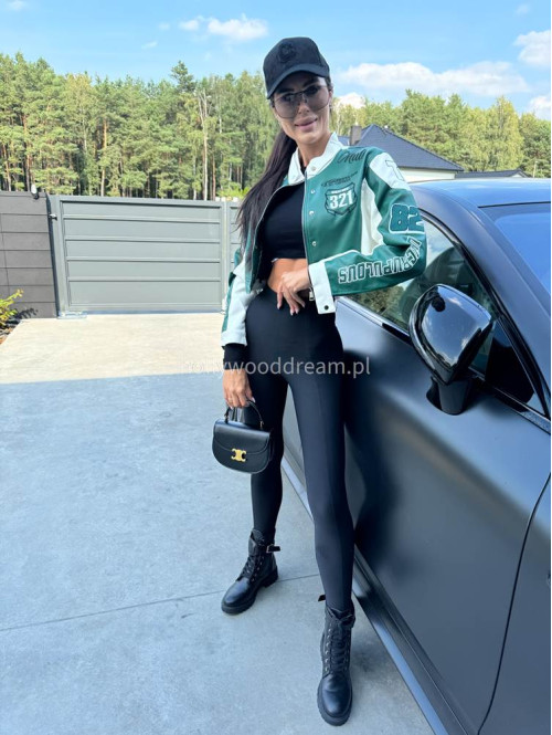 Czarne legginsy z zapiętką IRMA 69 - photo #4
