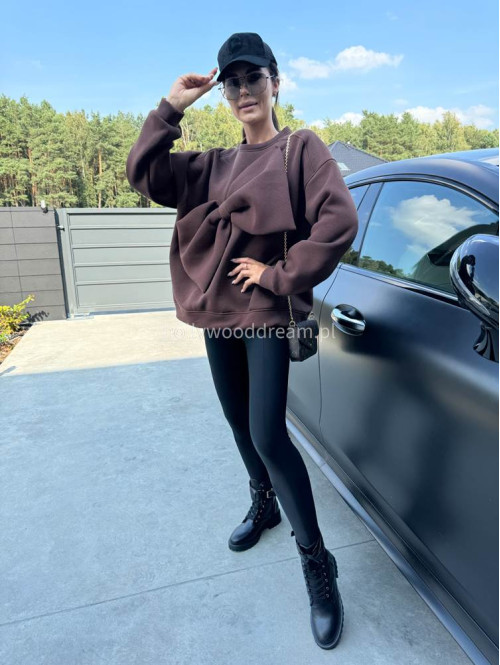 Czarne legginsy z zapiętką IRMA 69 - photo #10