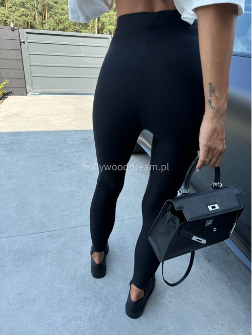 Czarne legginsy z zapiętką IRMA 69 - photo #21