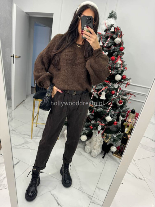 Czekoladowy sweter oversize KSAWERY 06 Czekoladowy sweter oversize KSAWERY 06 - photo #9