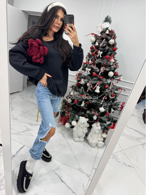 Spodnie jeansowe z dziurami na kolanach i napisem Horizon jasny jeans 20 - photo #51