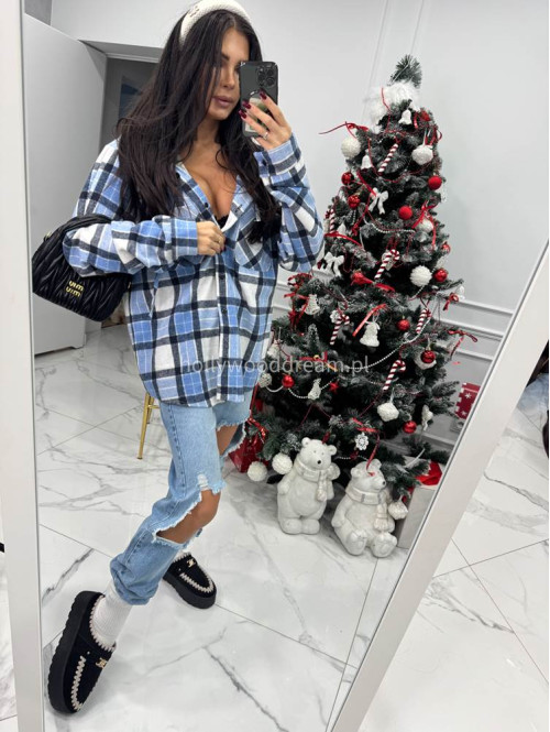 Spodnie jeansowe z dziurami na kolanach i napisem Horizon jasny jeans 20 - photo #54