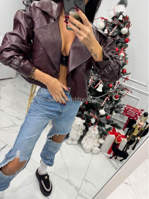 Spodnie jeansowe z dziurami na kolanach i napisem Horizon jasny jeans 20 - photo #63